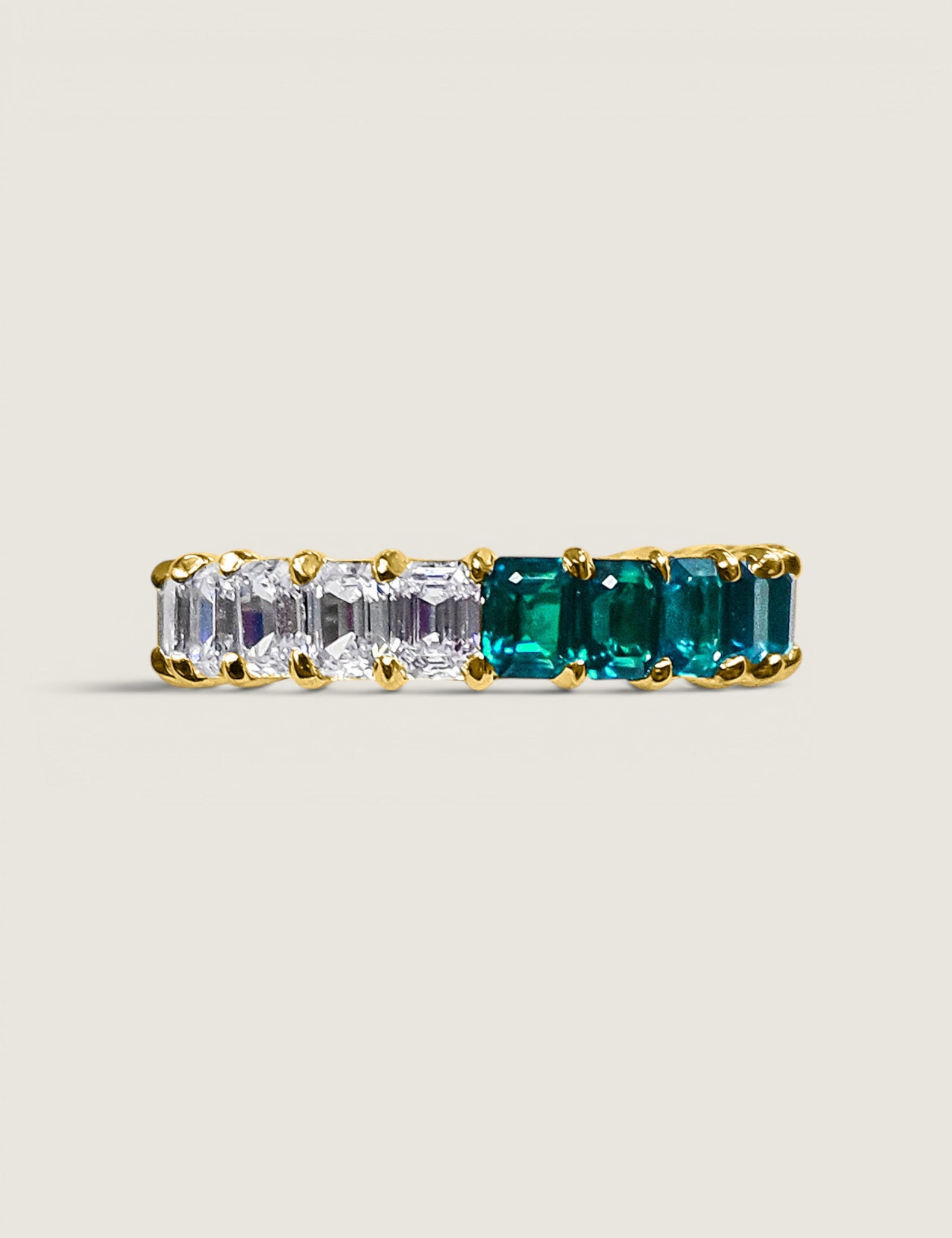Emerald Contrast Eternity Band (4.6 TCW)