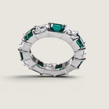 Emerald Cut Eternity Band