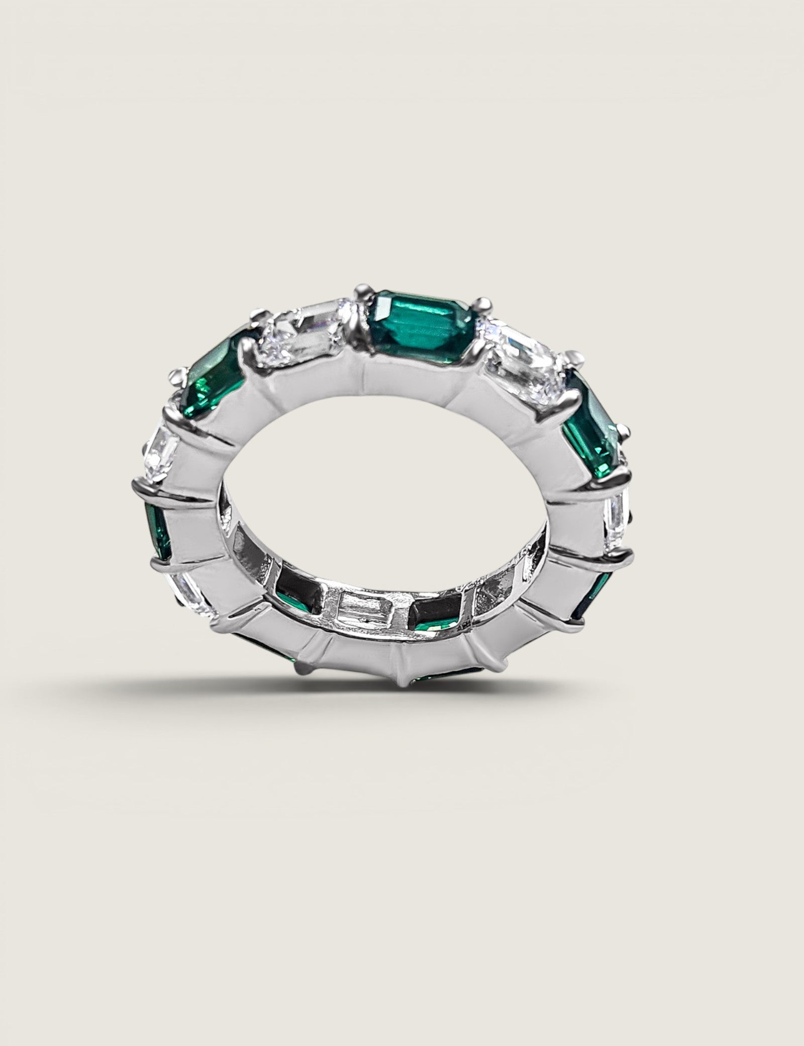 Emerald Cut Eternity Band