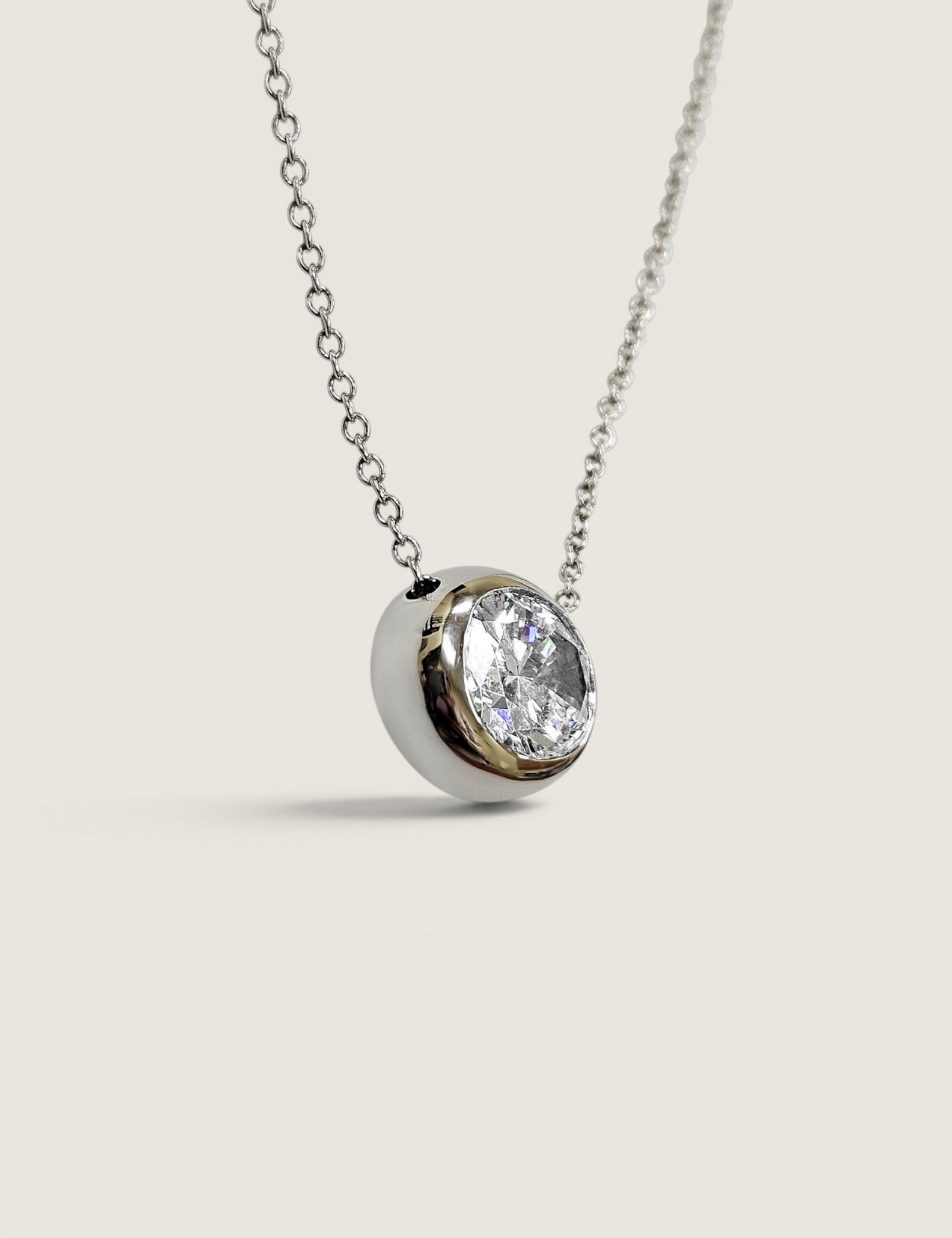 Bezel Set Oval Pendant Necklace (5 TCW)