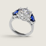 4CT SOLITAIRE WITH .70CT HEART SIDES - F1462-SAP-CZ-14KT