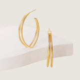 Split Abstract Hoop Earrings