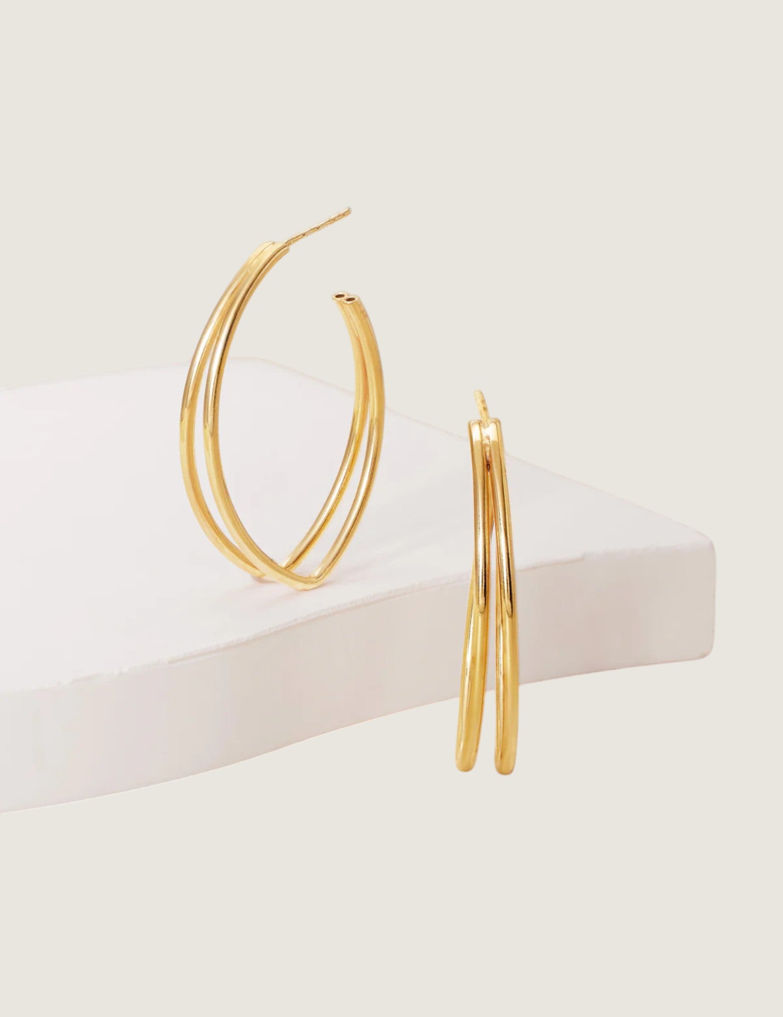 Split Abstract Hoop Earrings