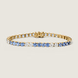 Azure Alternating Tennis Bracelet (10 TCW)