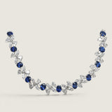 Sapphire Oval and Marquise Necklace
