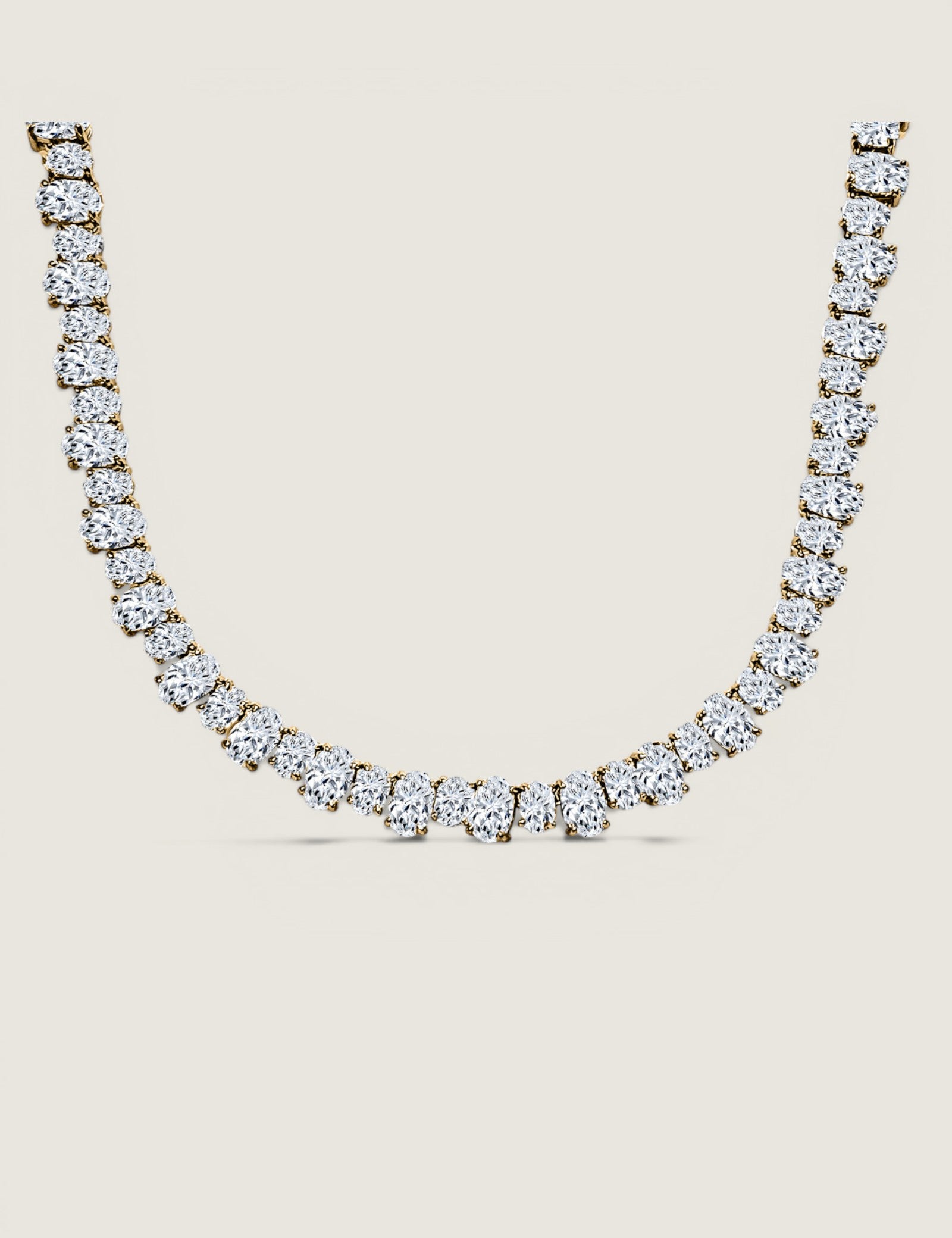 Alternating Large and Small Oval Necklace - NF1605