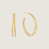 Split Abstract Hoop Earrings