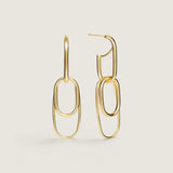 Oval Hoop With Multi-Drop Earrings