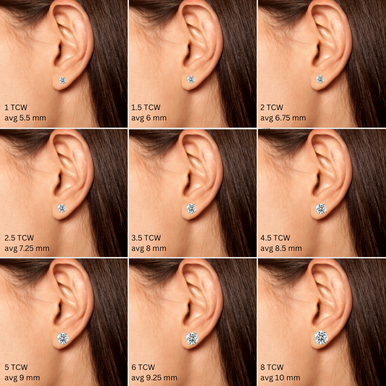 Round Brilliant Studs (1.5TCW-6TCW)