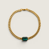 Emerald Statement Chain Bracelet