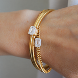 Emerald Cut Statement Chain Bracelet