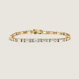 Alternating Baguette and Round Bracelet (7.2 TCW)
