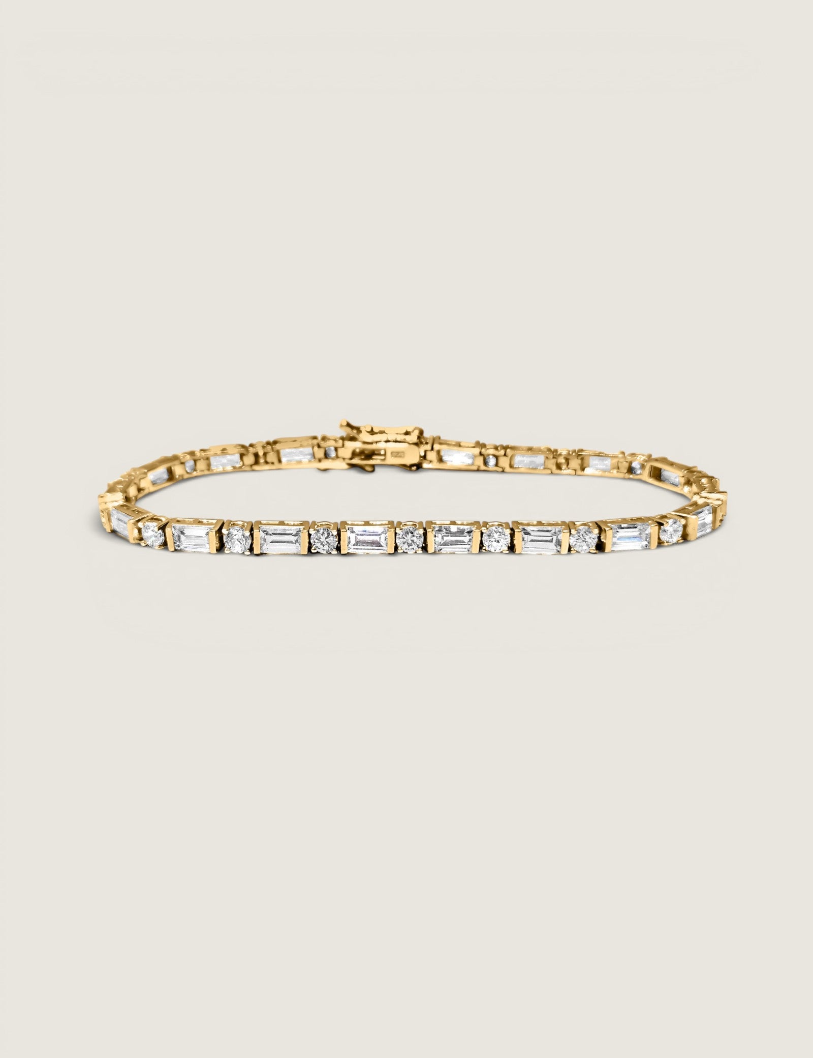 Alternating Baguette and Round Bracelet (7.2 TCW)