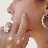 Emerald-Cut Hoop Earrings (20TCW)