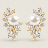 Marquise Fan Pearl Earrings (8.80 TCW)