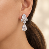 Pear-Cut Cluster Drop Earrings (23.5 TCW)