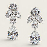 Pear-Cut Cluster Drop Earrings (23.5 TCW)