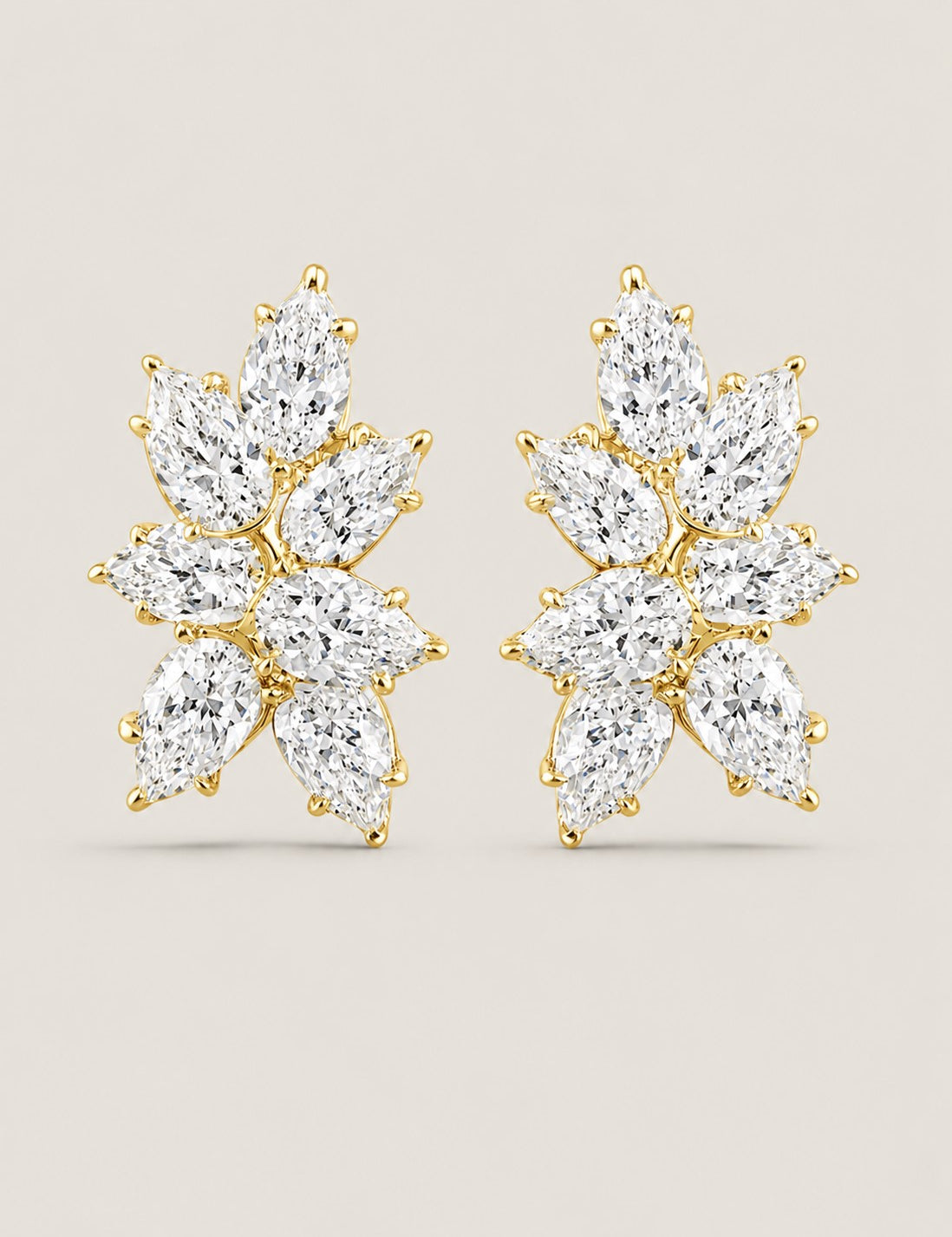 Pear Cluster Earrings (11 TCW)