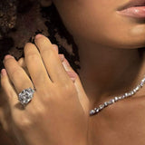 3.5CT ASSCHER CUT W/ BAG SIDES F344-CZ-14K