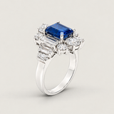 The Sapphire Deco Statement Ring  | Modern Diamond