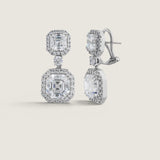 1.5CT PAVE SET ASSCHER WITH 5CT PAVE SET ASSCHER DROP - EF1147/CZ