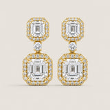 1.5CT PAVE SET ASSCHER WITH 5CT PAVE SET ASSCHER DROP - EF1147/CZ
