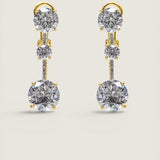 ROUND DROP EARRING 2CT/.4CT/4CT - EF1160/CZ