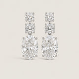 Double Asscher with Oval Drop Earrings (12 TCW)