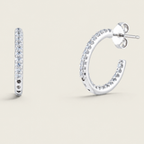 Petite Pavé Hoop Earrings | Modern Diamond
