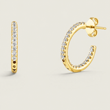 Petite Pavé Hoop Earrings | Modern Diamond