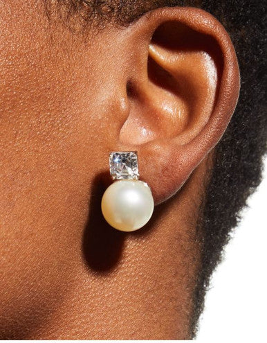 Pearl and Asscher Studs (2.5 TCW)
