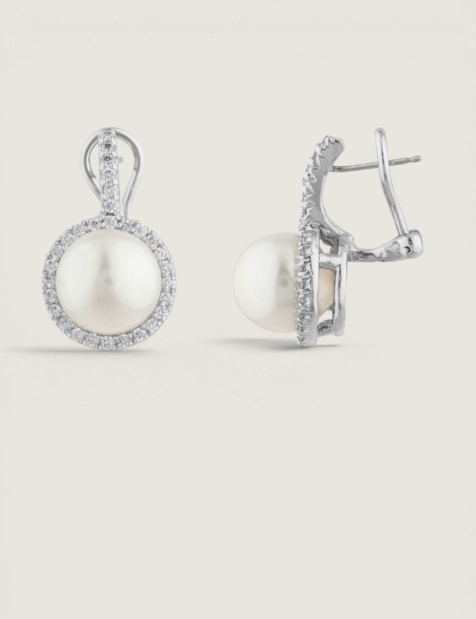 Pearl & Pave Drop Earrings (3.5 TCW)