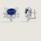 OVAL CLUSTER EARRING - EF1451/SAP/CZ