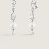 Pear and Pearl Drop Earrings (2.5 TCW)