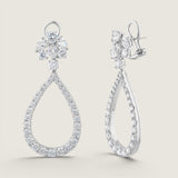 Pear Drop with Small Cluster Top Earring (8.5 TCW)