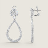 Pear Drop with Small Cluster Top Earring (8.5 TCW)