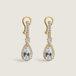 Pear with Pave Drop Earring - Fantasia by DeSerio