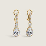 Pear with Pave Drop Earring - Fantasia by DeSerio