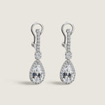 Pear with Pave Drop Earring - Fantasia by DeSerio