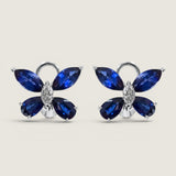 Sapphire Butterfly Stud Earrings (5.5 TCW)