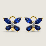 Sapphire Butterfly Stud Earrings (5.5 TCW)