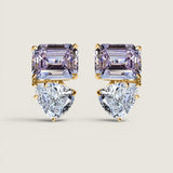 Toi et Moi Pear and Pink Emerald-Cut Earrings (5.5 TCW)