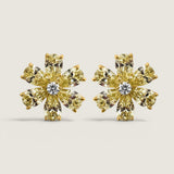 Canary Lily Button Earrings