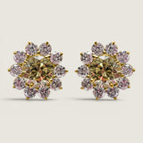 Soleil Canary Halo Earrings (4.5 TCW)