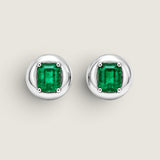 The Meridian Stud Emerald Earrings