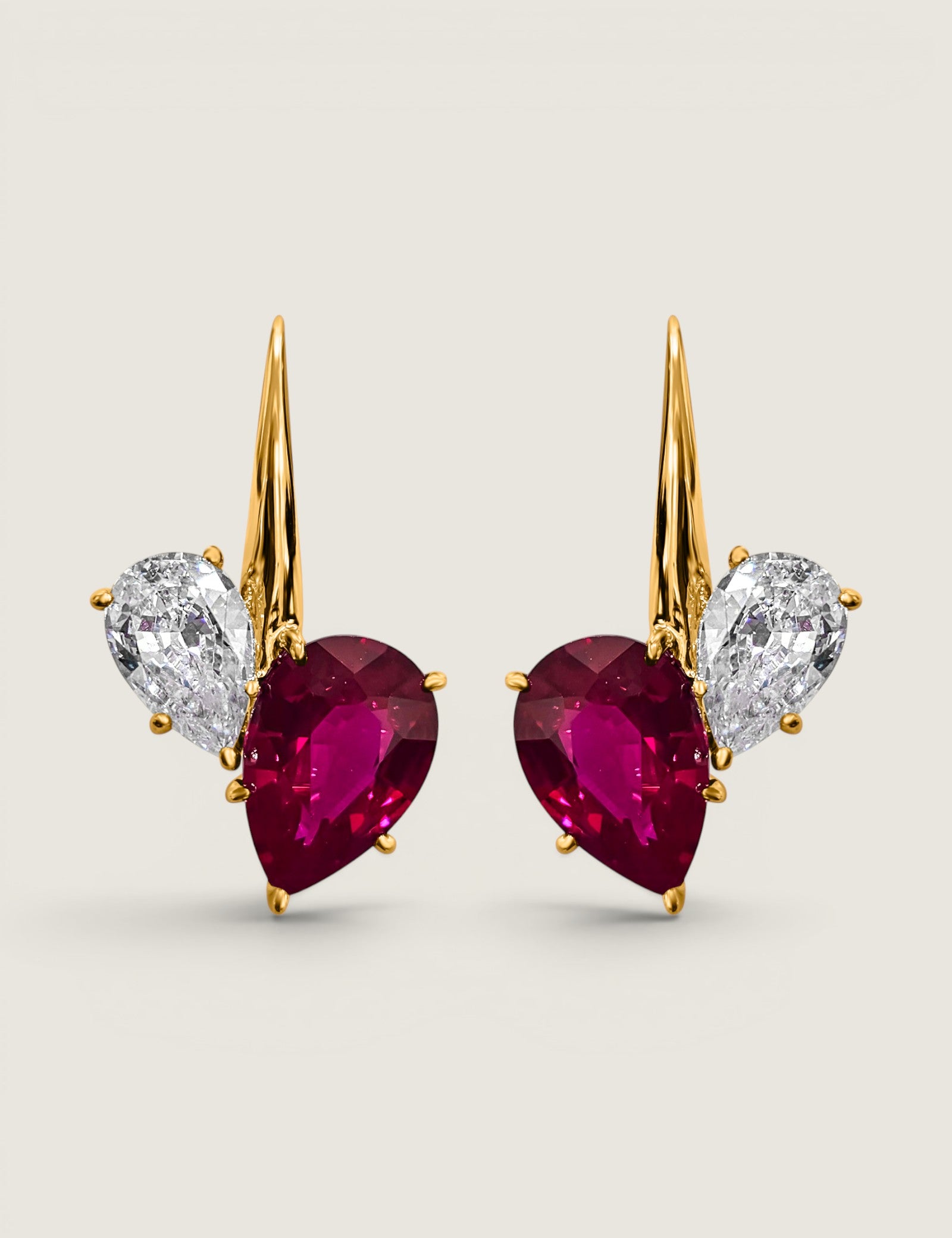Cherry Drop Ruby Earrings