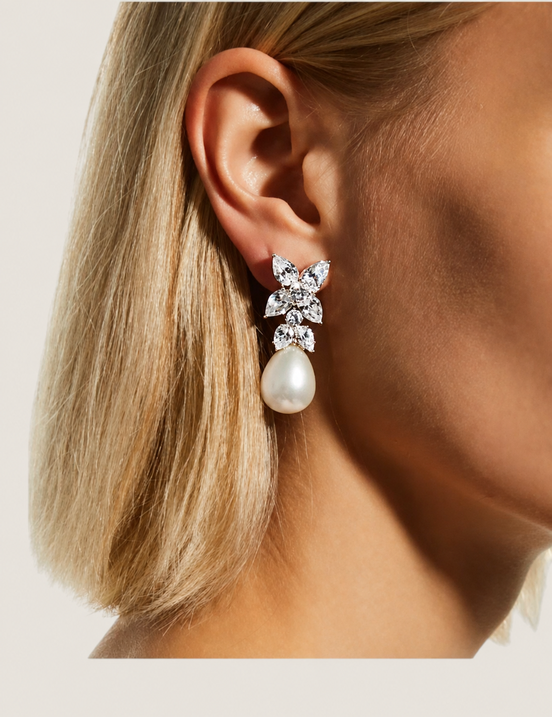 Marquise Flower with Pearl Drop (10.5 TCW) - Fantasia by DeSerio