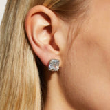 Emerald Clip Studs with Vermeil (14 TCW)