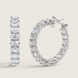 Large Oval Cut Hoop Earrings (20 TCW)