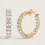 Large Oval Cut Hoop Earrings (20 TCW)
